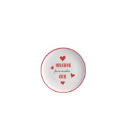 Piatto Bonbons in ceramica per dolce 28 cm con scritta mangiami faccio accadere gioie