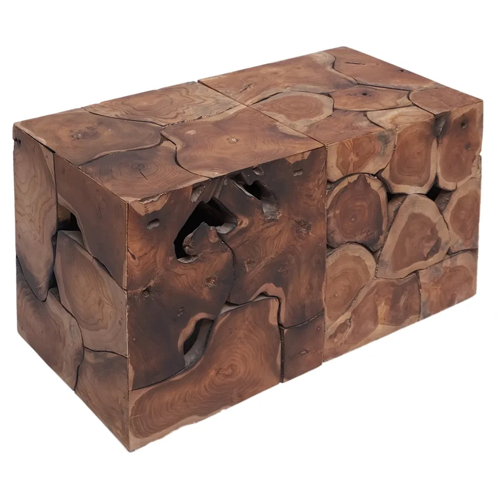 Sgabelli 2 pz Marrone 40x40x45 cm in Legno Massello di Tek 4 Pz 274355