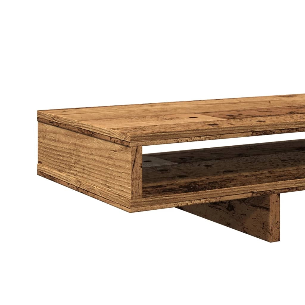 Supporto per monitor mobile da scrivania legno vecchio 100 x 27 x 15 cm legno ingegnerizzato marrone 02_0045006