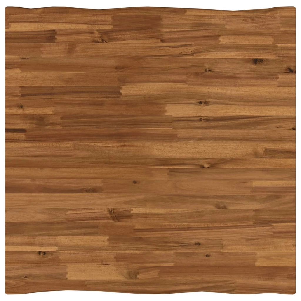 90 x 90 x 75 cm Legno di Acacia Massello Naturale e Caffè 937540