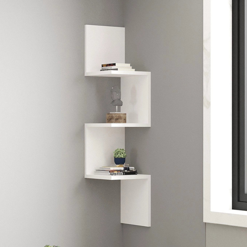 Verretto, Mensola 3 Ripiani, 25x25x105h cm Bianco