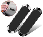 Supporti magnetici per telefono, 2 pezzi. Supporto per telefono nero e argento per cruscotto auto e camion. Set di fissaggio universale con adesivo e magneti per tablet e smartphone. Supporto per telefono per auto.