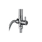 Colonna Doccia Round Cromata con Supporto Regolabile e Soffione Ø20 cm