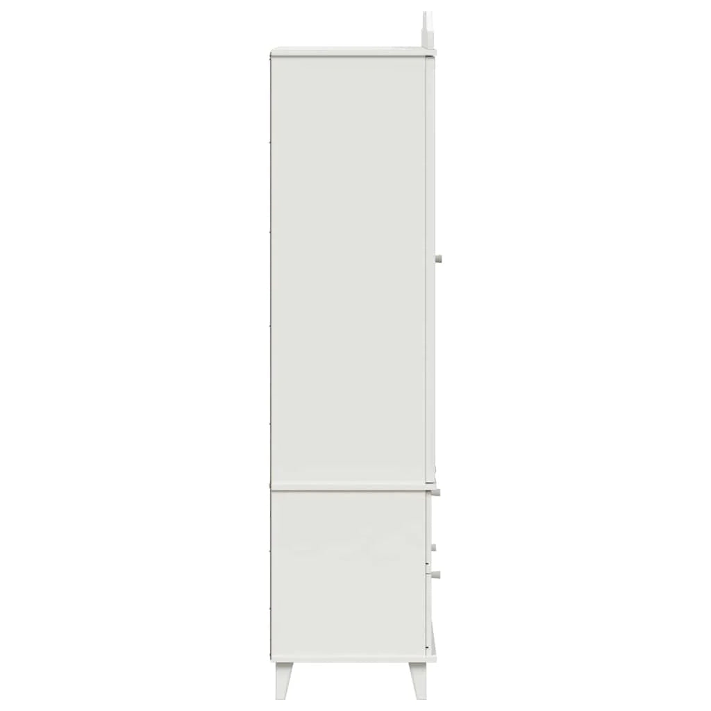 Armadio dal design moderno con lavagna per cameretta bambini 90 x 45 x 180 cm legno ingegnerizzato bianco 02_0058622