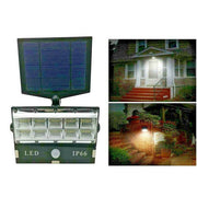 Trade Shop - Faro Faretto 50 Led Sensore Movimento E Pannello Solare Ricaricabile Luce Bianca -