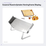 Display Stand per Fornitura di Miele - Sostegno per Fornitura di Miele in Acciaio Inossidabile - Altezza Regolabile - Presentazione del Miele - Adatto per Apicoltori - Sostegno per Presentazione del Miele