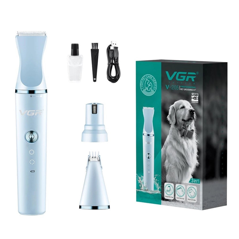 Tosatrice Cani Di Piccola Taglia Con 3 Teste Kit Toelettatura Basso Rumore V-205