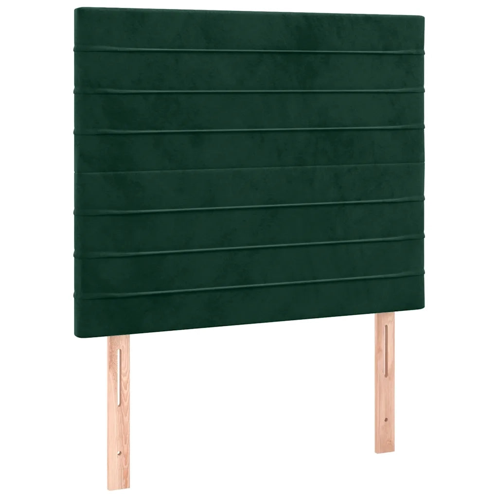 Testiera a LED Verde Scuro 90x5x118/128 cm in Velluto 3122603