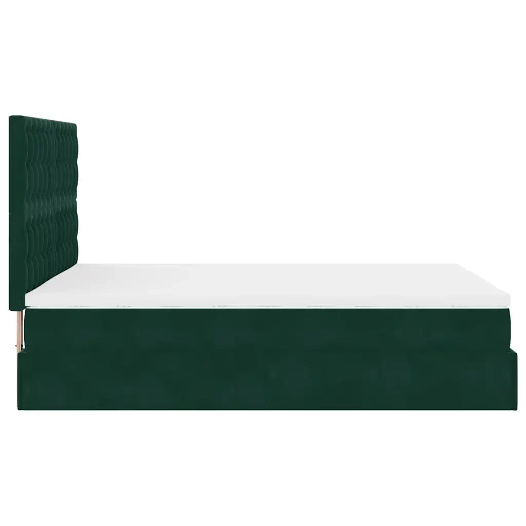 Struttura Letto Pouf con Materassi 140x190 cm in Velluto