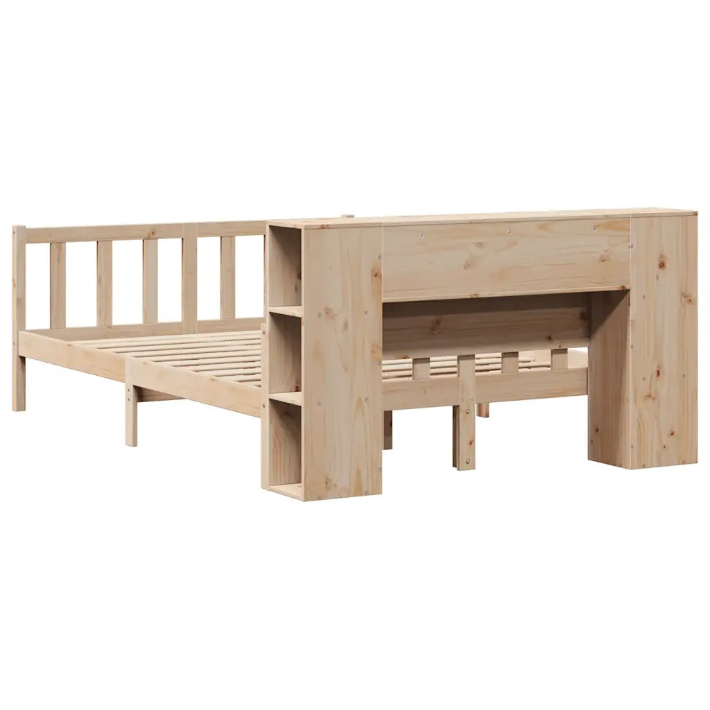 Letto Libreria senza Materasso 160x200 cm in Legno di Pino 3322090