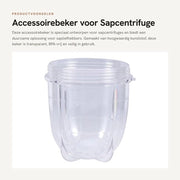 Accessorio per centrifuga - Bicchiere ad alta/lunga cup - Materiale in plastica duraturo - Scatola trasparente - Libero da BPA - Pezzi di ricambio - Bicchiere per miscelazione