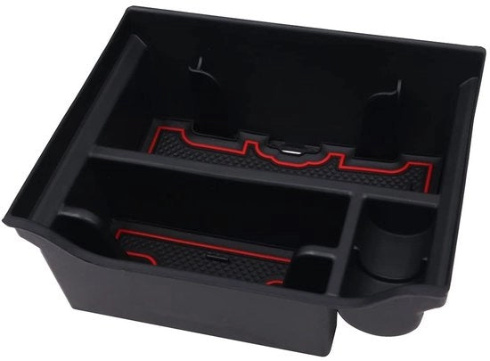 Organizzatore di supporto per braccio - Cassetto di archiviazione nascosto - Adatto per Tesla Model 3/Y - Plastica ABS di alta qualità - Nero - Progettato per risparmiare spazio