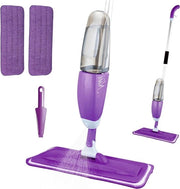 Spray per pulizia del pavimento con funzione di spruzzo e 600ml di serbatoio d'acqua - pavimento umido e asciutto - sottile diffusore di acqua che non supera il pavimento - 2 microfibre moppads lavabili