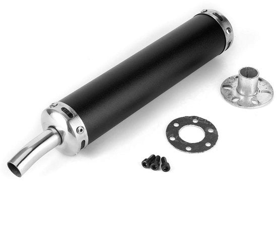 Silenciatore di Scarico in Acciaio Inossidabile 20mm/0.8 Pollici - Modifiche per Parti per Motocicletta a Due Tempi - Muffler per 2-Tempi - Silenciatore per 2-Tempi - Muffler per 2-Tempi - Muffler di Scarico per 2-Tempi