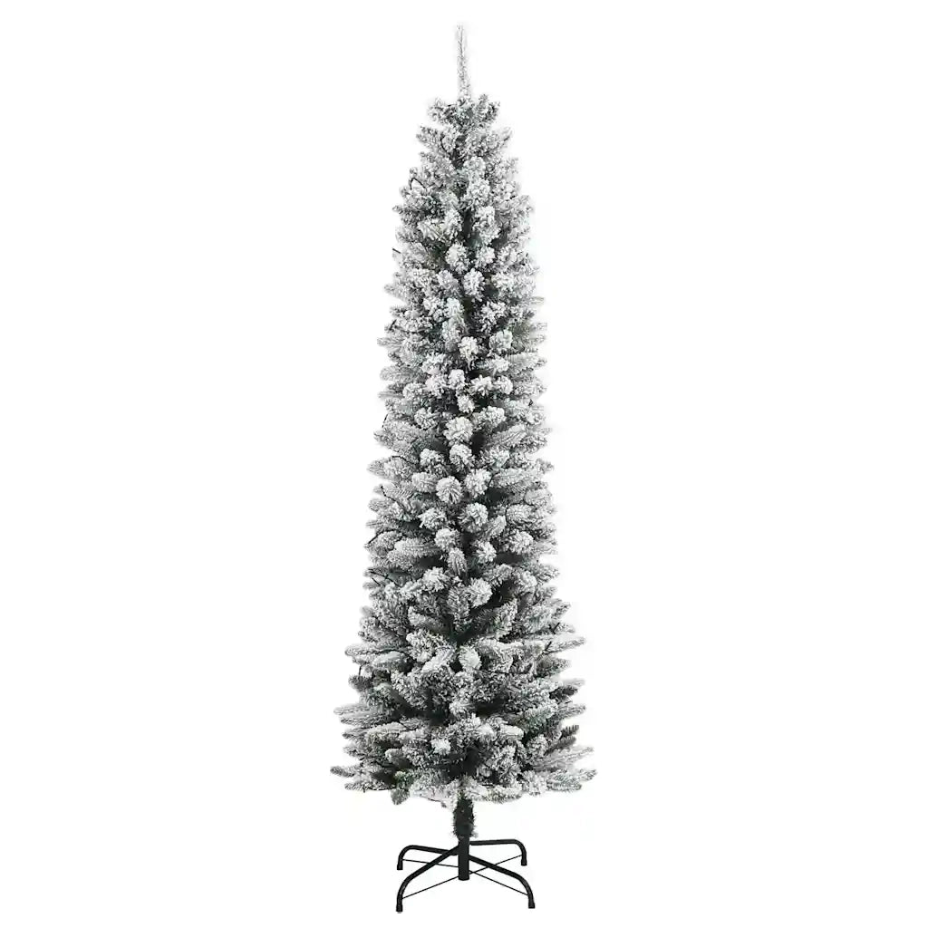Albero di Natale Artificiale con 150 LED e Neve Fioccata 120 cm 3315768