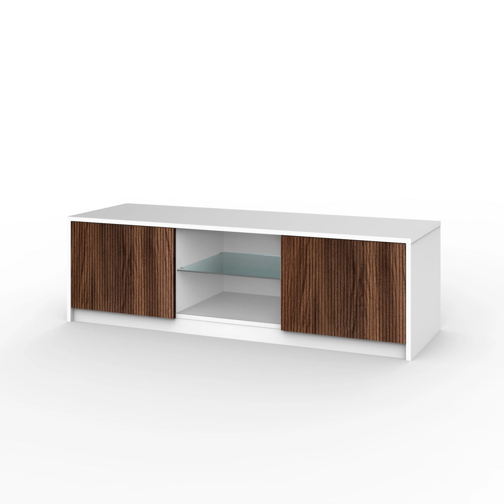 Porta TV BUDAPEST bianco/rovere rio