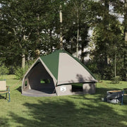 Tenda Teepee per 6 Persone Verde e Bianco 431 x 366 x 185 cm