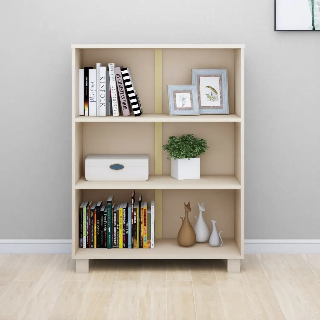 Libreria HAMAR ambra 85x35x112 cm in Legno Massello di Pino 340484
