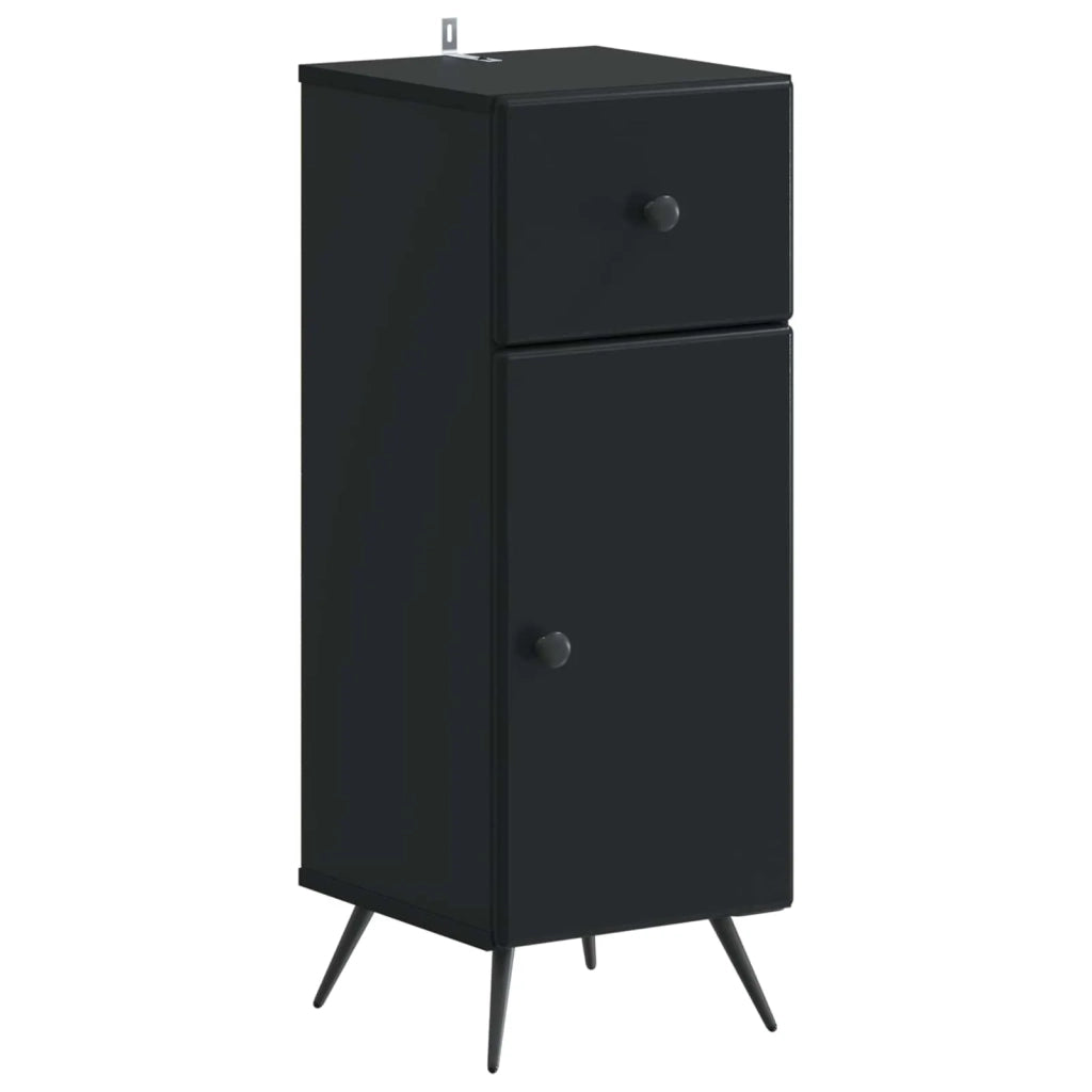 Mobiletto da Bagno BREDA Nero 30 x 31 x 80 cm 897486