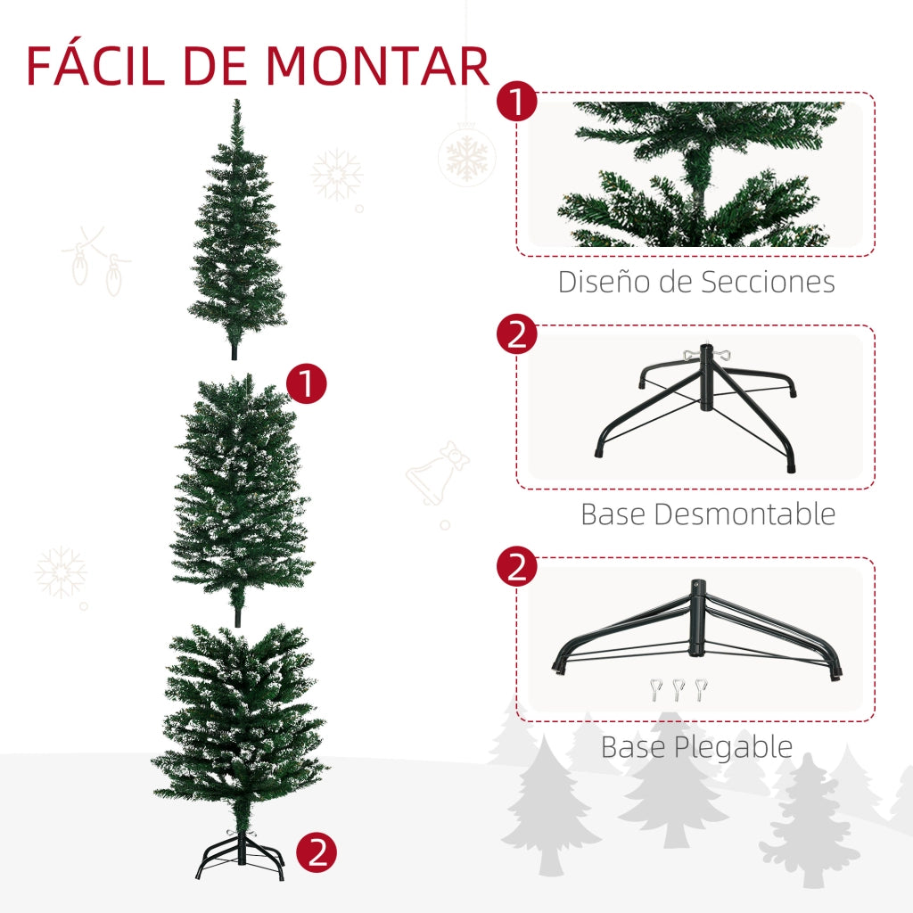Albero di Natale Stretto ¨C zephmum ¨C Verde, Metallo, 190 cm
