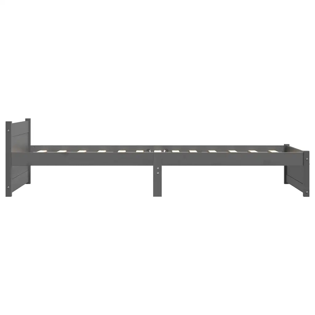 Giroletto in Legno Massello Grigio 75x190 cm Small Single 815006