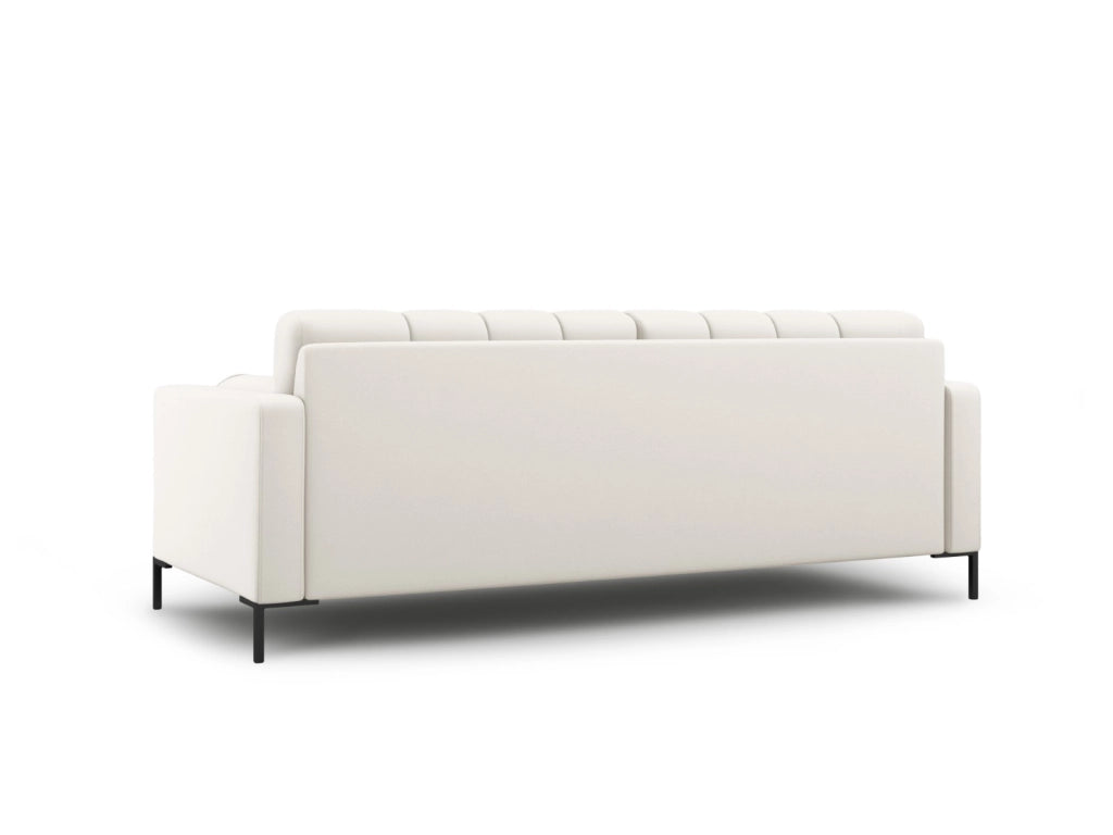 Cosmopolitan Design - Divano "Bali" 4 posti in tessuto strutturato beige chiaro 