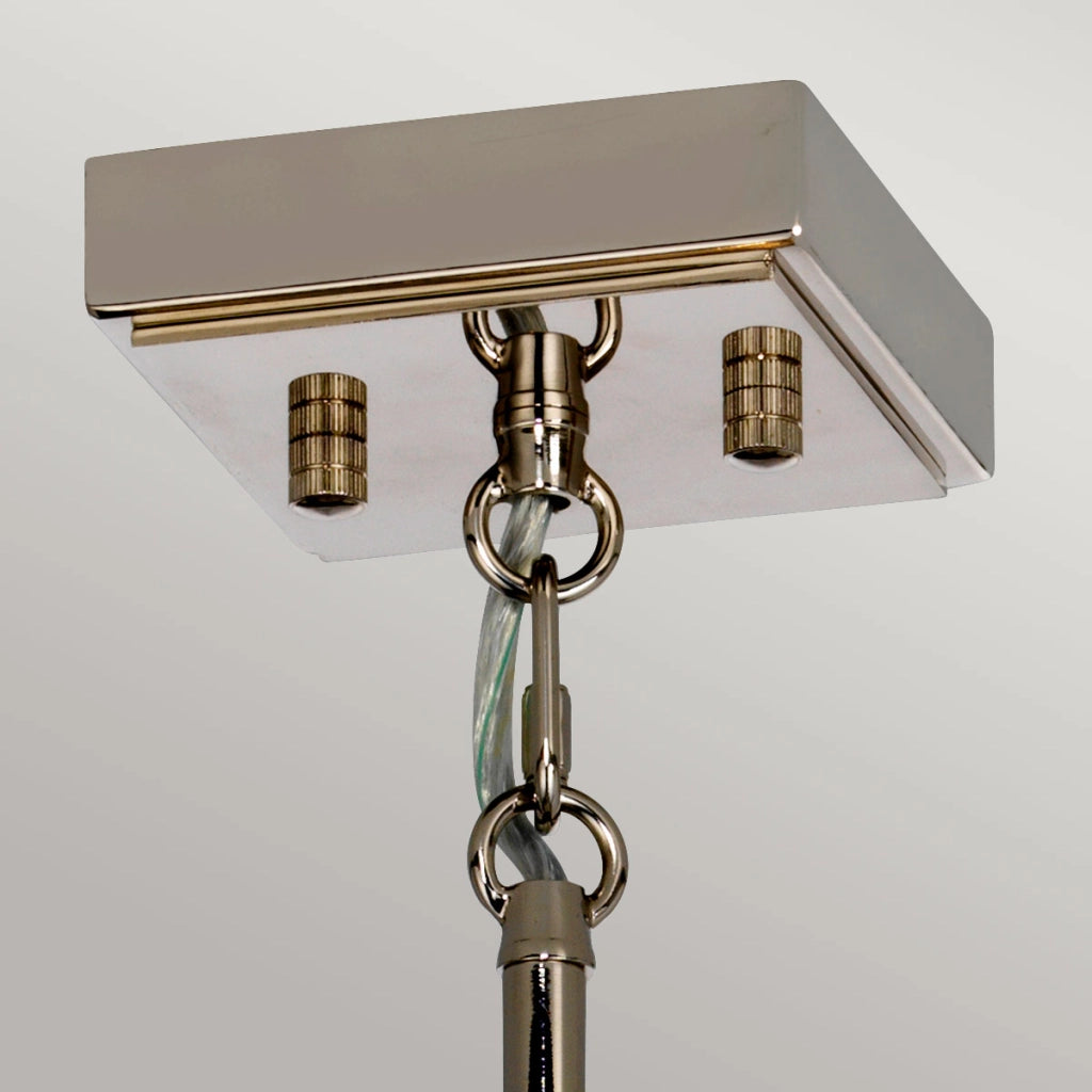 Lampadario quadrato moderno cristalli oro Aries 4xE27 Elstead