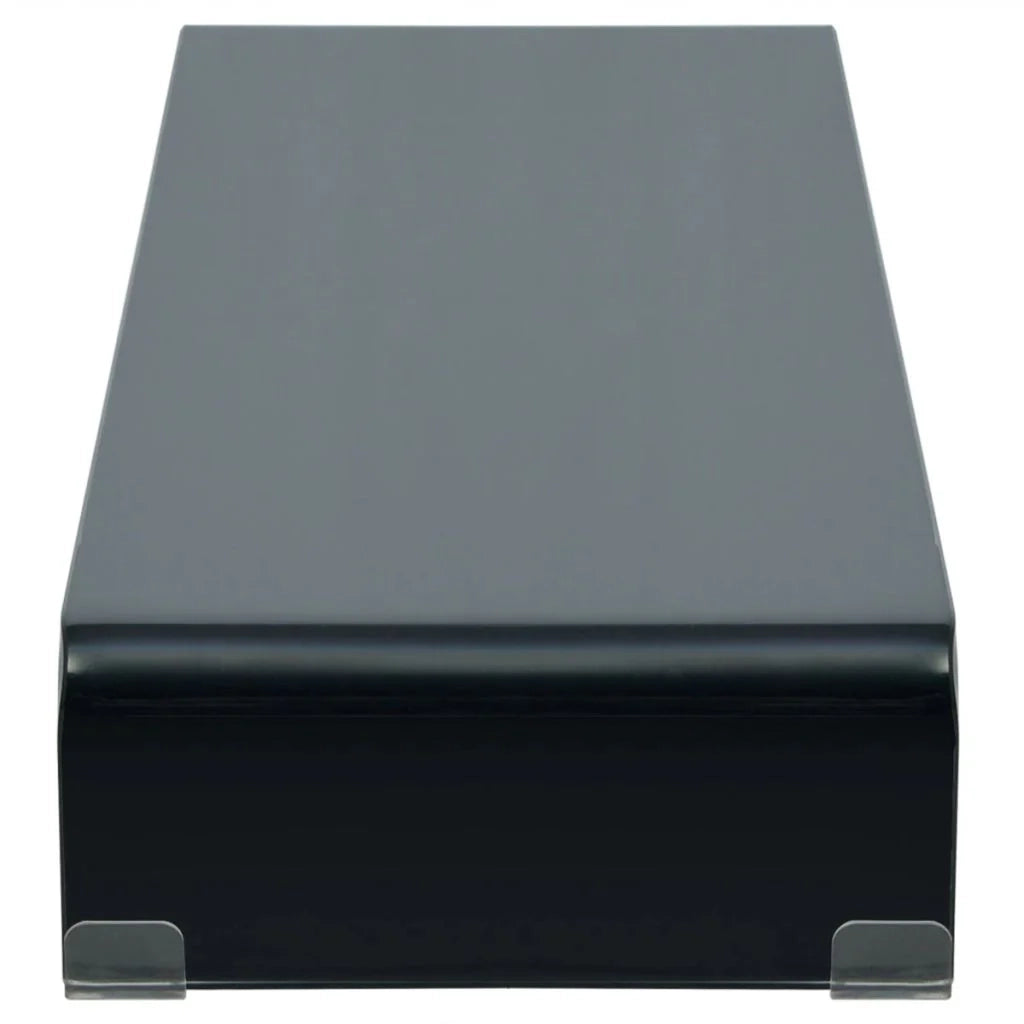 Mobile TV credenza design pratico supporto per monitor 100 cm vetro nero 2502051