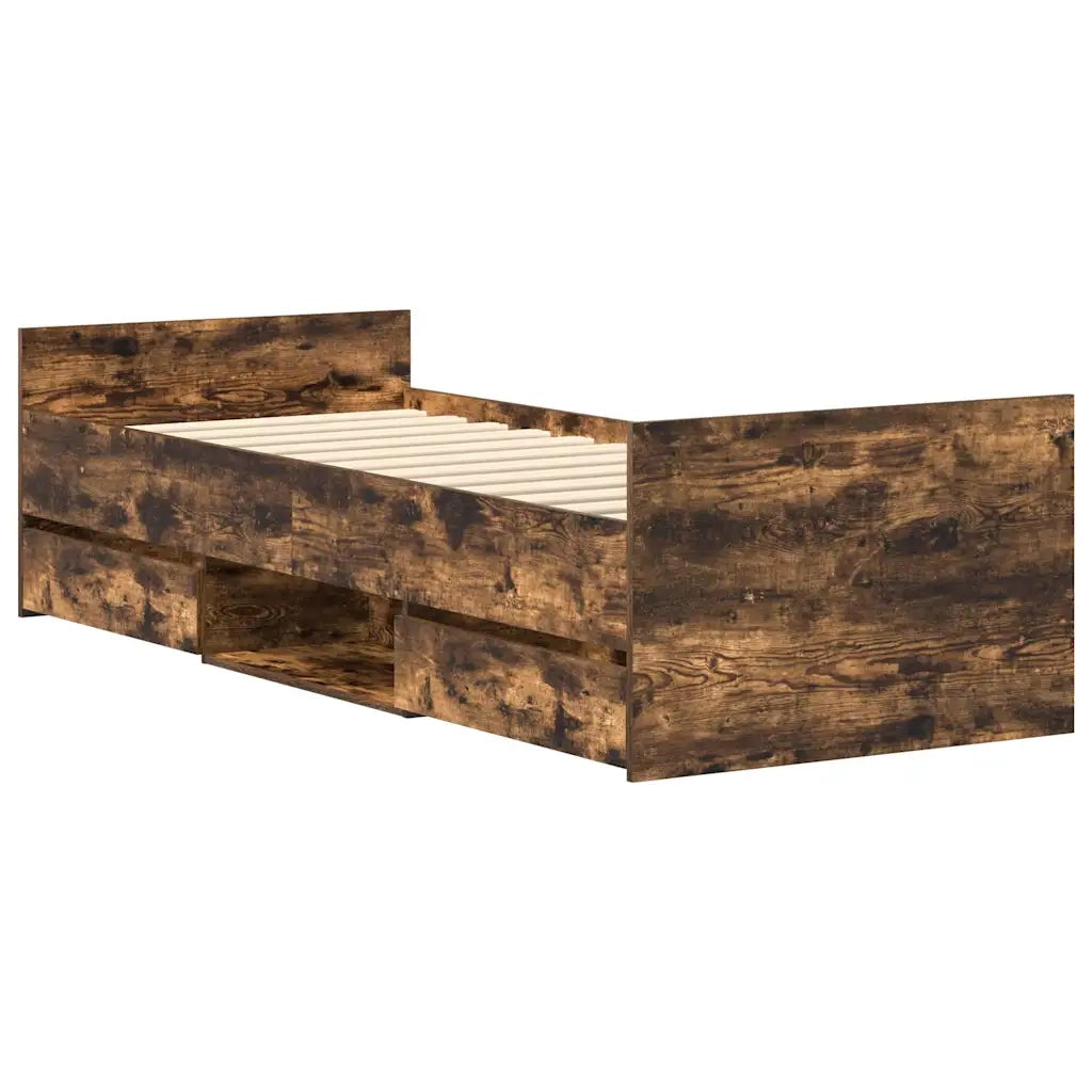 Giroletto con Testiera e Pediera Rovere Fumo 100x200 cm
