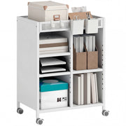 Libreria su Ruote ¨C Zephmum ¨C Bianco 80x30x120