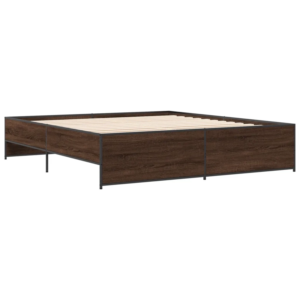 Giroletto Rovere Marrone 180x200cm in Legno Multistrato Metallo 3279876