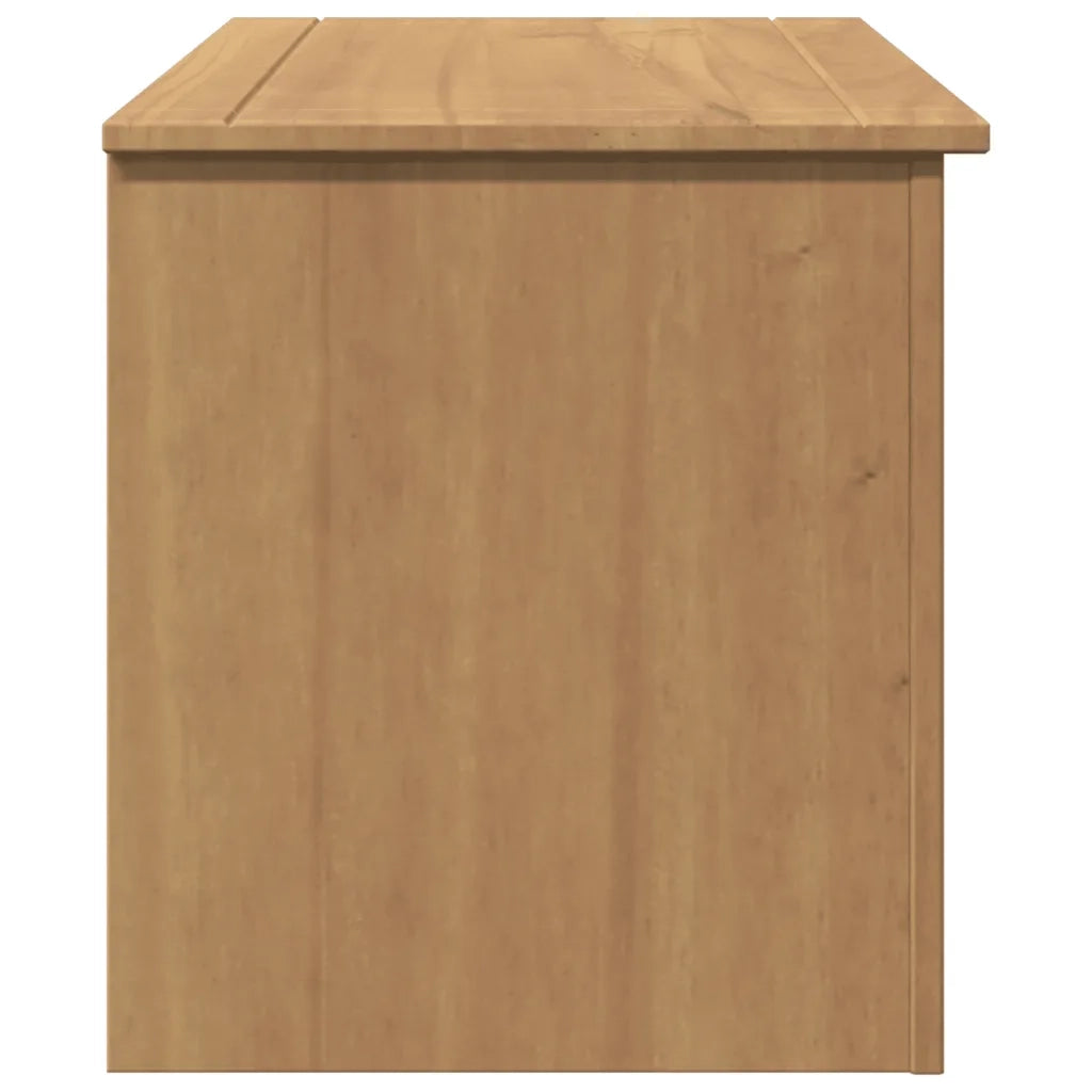 Cesta con Coperchio PANAMA 79x42x46 cm Legno Massello di Pino 4016387