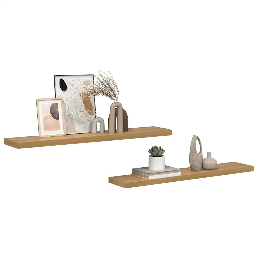 Scaffale da parete 2 pcs Marrone 120 x 23,5 x 4 cm 42019957
