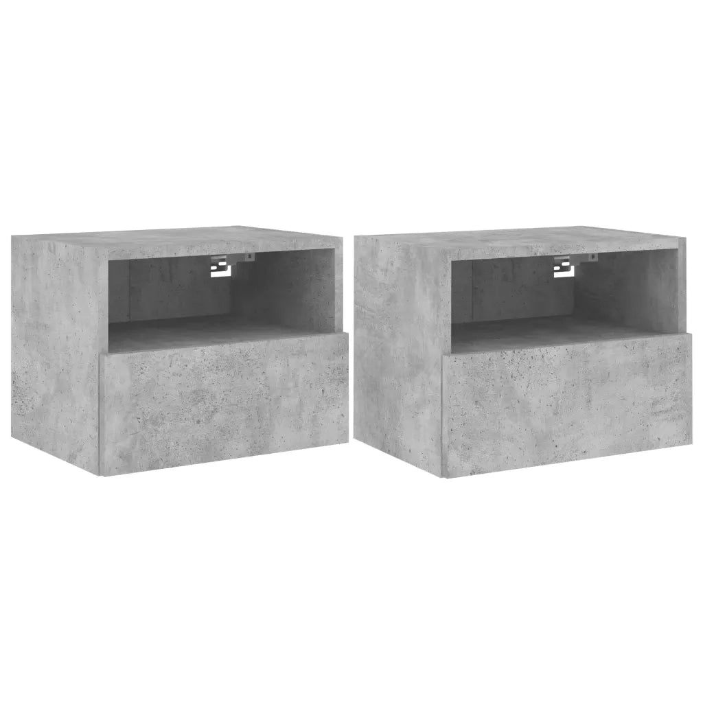 Mobili TV Muro 2pz Grigio Cemento 40x30x30 cm Legno Multistrato 836847