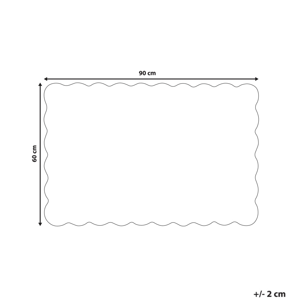 Zerbino di benvenuto in fibra di cocco antiscivolo 60 x 90 cm con supporto in PVC Design ondulato naturale