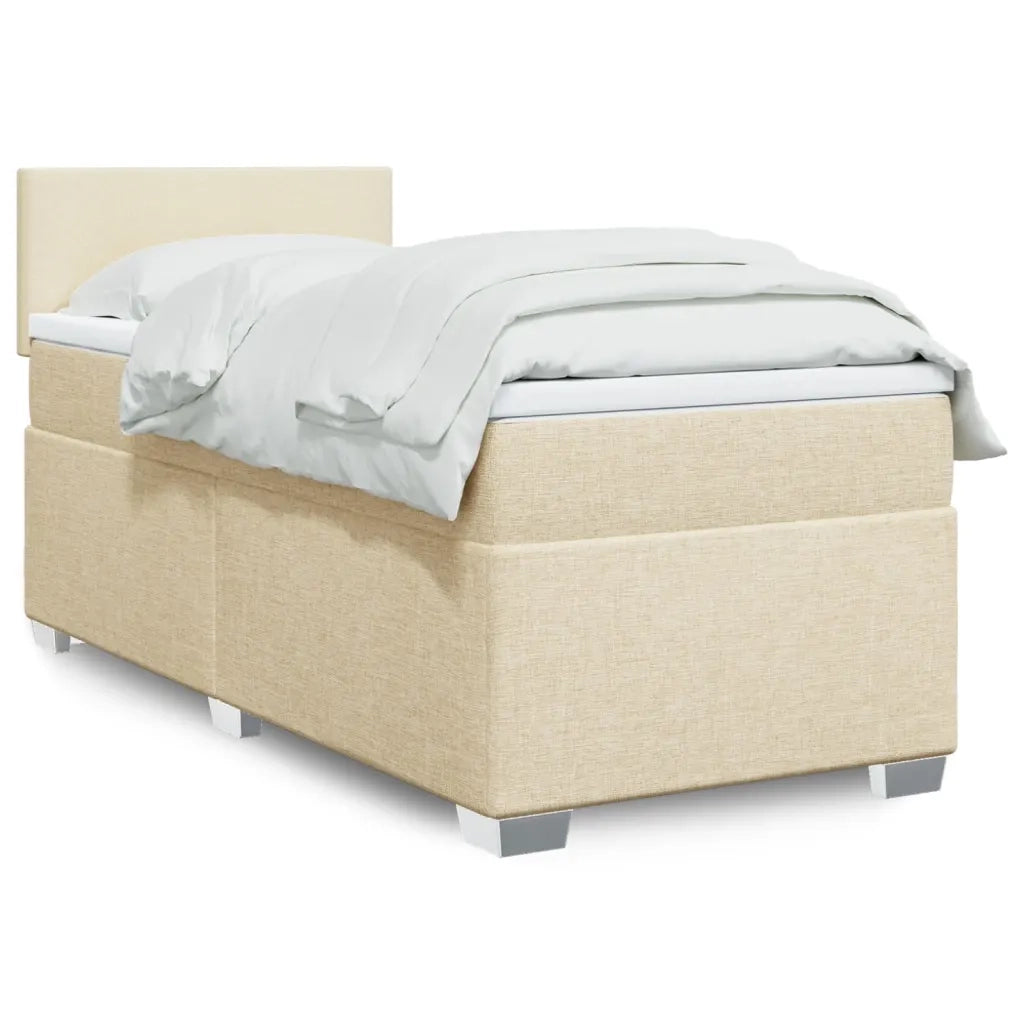 Giroletto a Molle con Materasso Crema 90x200 cm inTessuto 3285769