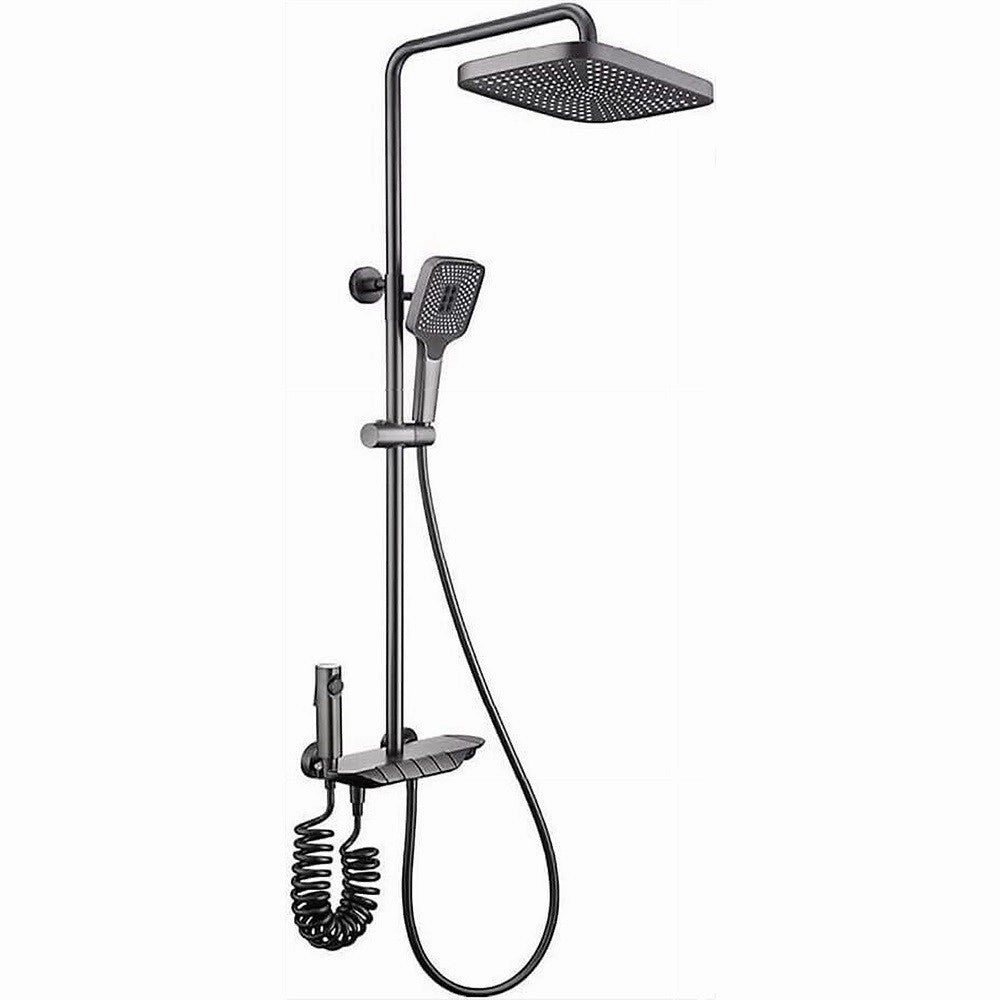 Trade Shop - Set Saliscendi Bagno Colonna Doccia Miscelatore Rubinetto Soffione Doccetta Bidet 87346 -