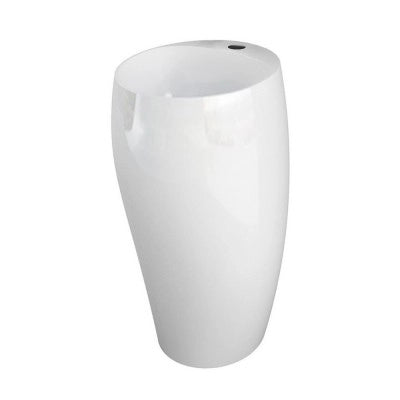 Lavabo da terra freestanding Cloud bianco alpino in ceramica