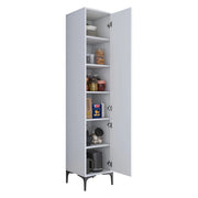 Dumenza, Mobile Colonna 5 Ripiani, 40x40x199h cm Bianco