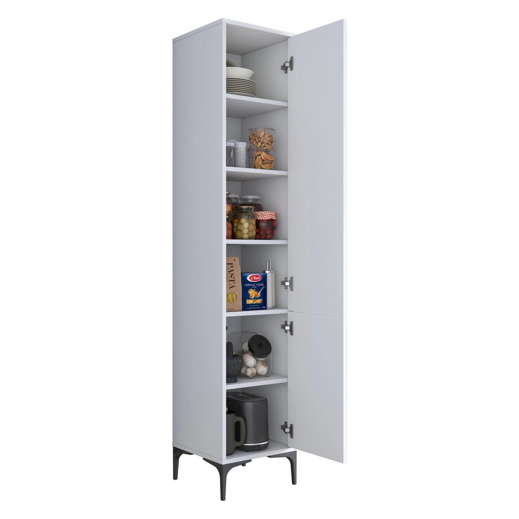 Dumenza, Mobile Colonna 5 Ripiani, 40x40x199h cm Bianco