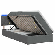 Letto con contenitore LED e materasso Grigio Scuro 90 x 190 cm 3459094