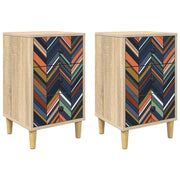 Armadio da Notte OMMEN 2 pz Rovere Sonoma 36 x 33 x 60 cm 8007290