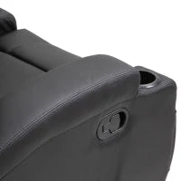 Poltrona Relax Massaggiante con 8 Punti, 5 Modalità e 2 Intensità, Reclinabile con Poggiapiedi e Girevole, 84x92x109cm, Nero