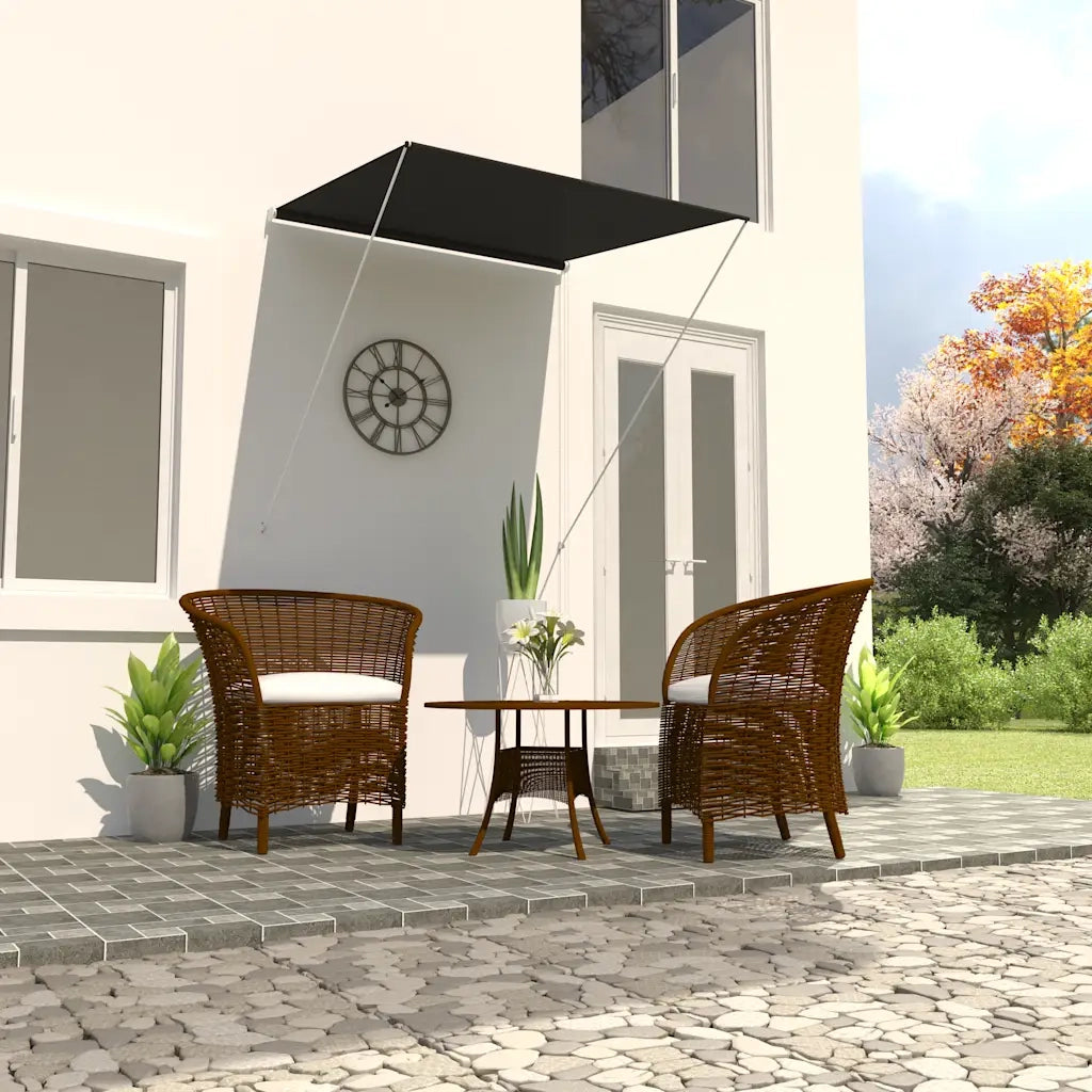 Tenda da Sole Retrattile-Tenda parasole per Patio 100x150 cm Antracite
