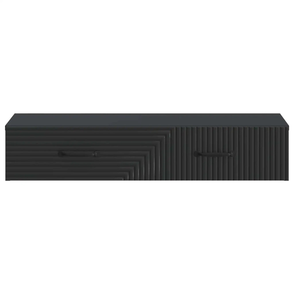 Tavolino da Parete Laterale Nero 87,5 x 34,5 x 17 cm 898666