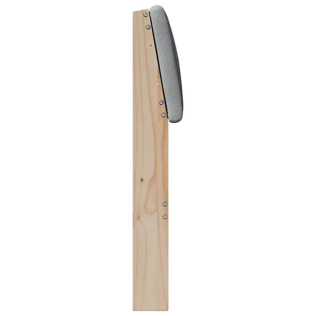 Testiera imbottita Grigio chiaro 135 cm Pino massello 879234