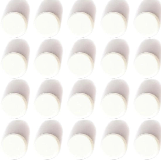 Magnetici decorativi rotondi per frigorifero - decorativi e funzionali - 20 pezzi - bianchi
