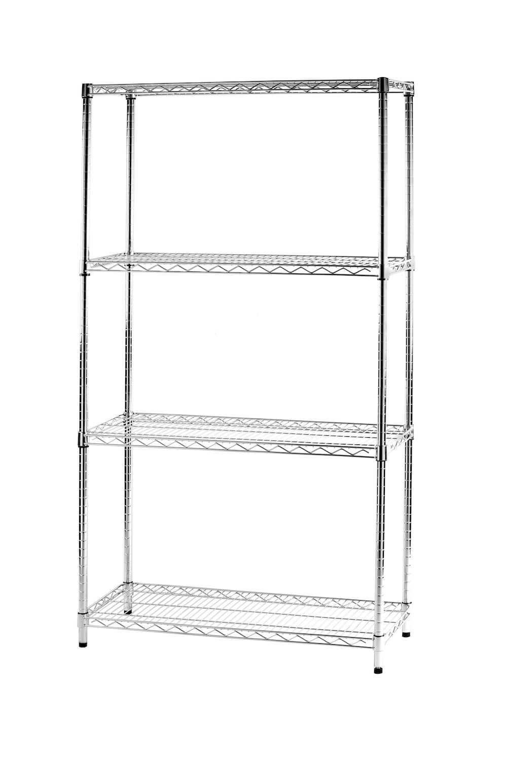 Scaffale 4 Ripiani 90x35x168 cm in Metallo Cromato Tosini