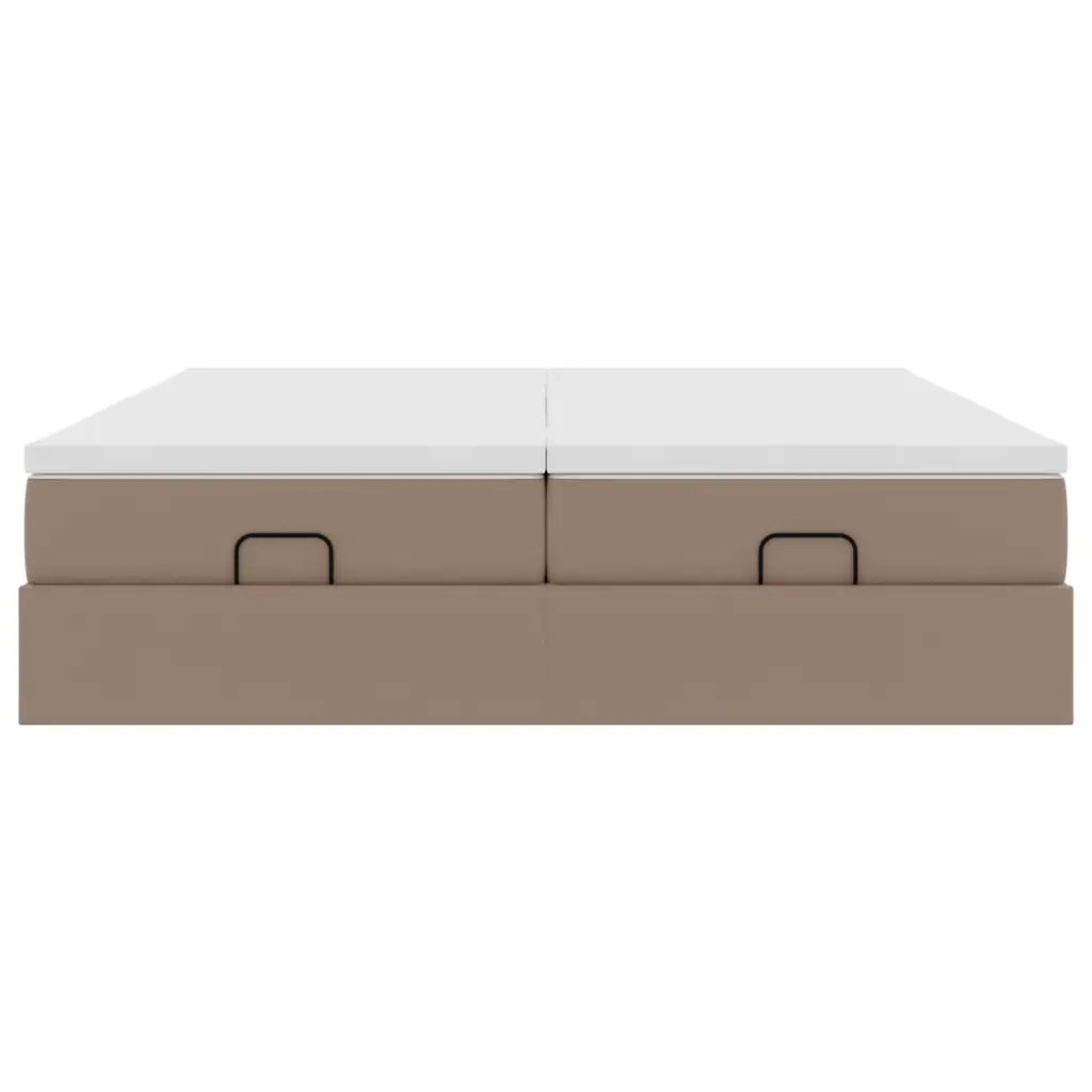 Struttura Letto Pouf con Materassi 200x200 cm Similpelle 3311233