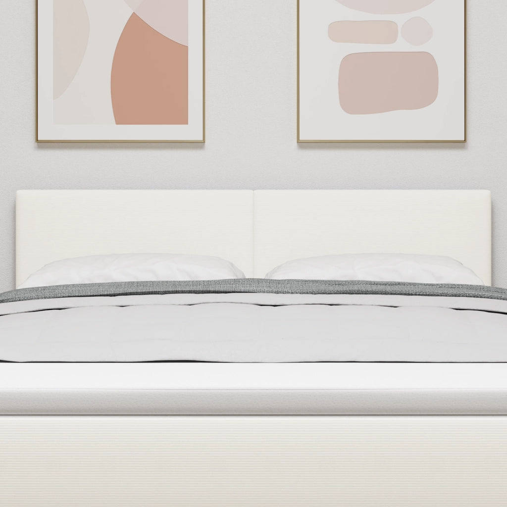 Testiera  Design Semplice Crema 140 cm Tessuto Cotone